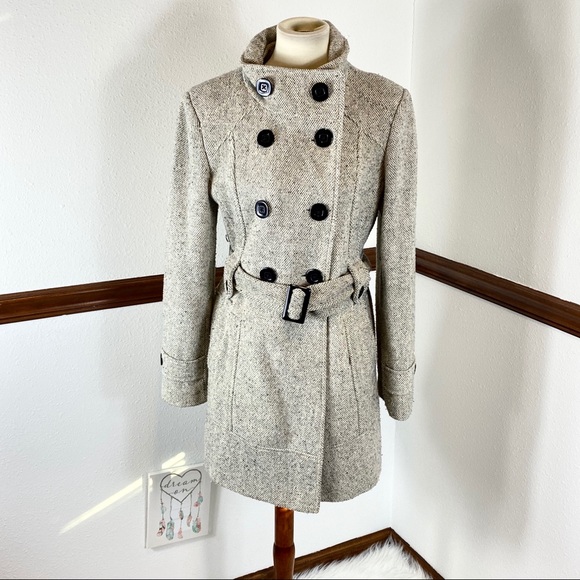 Relativity Jackets & Blazers - Relativity double breasted belted pea coat size L